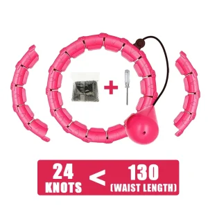Weighted Fitness Circle Hoops for Adults Smart Exercise 2 in 1 Adjustable with Detachable Knots